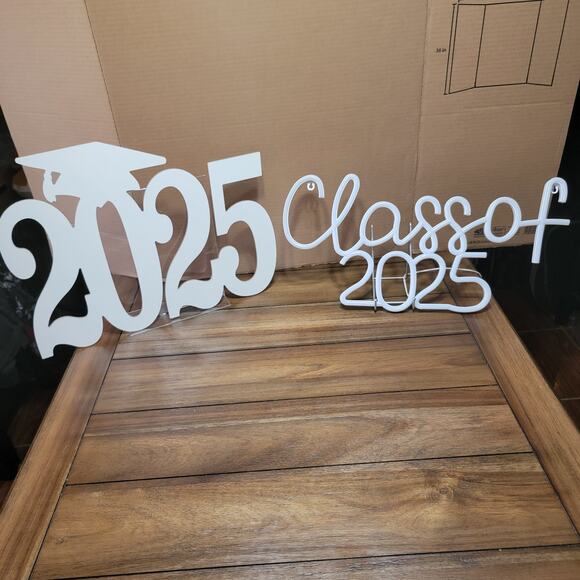 "Class of 2025" Light & "2025" Thin Wooden Cutout from Hobby Lobby - Picture 1 of 5